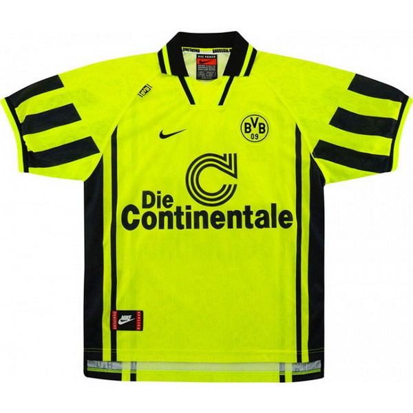 Thailande Maillot Football Borussia Dortmund Domicile Retro 1996 1997 Jaune